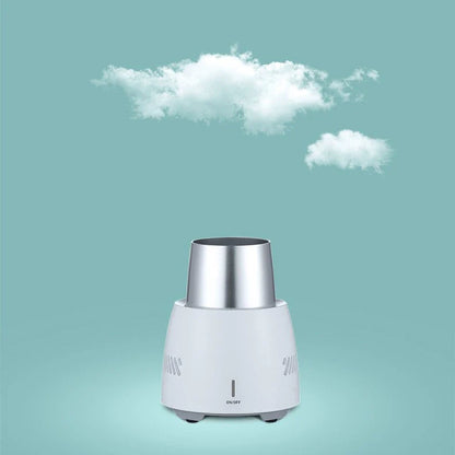 Compact and portable refrigeration unit for chilling drinks on the go, with aluminium alloy body and 400ml capacity