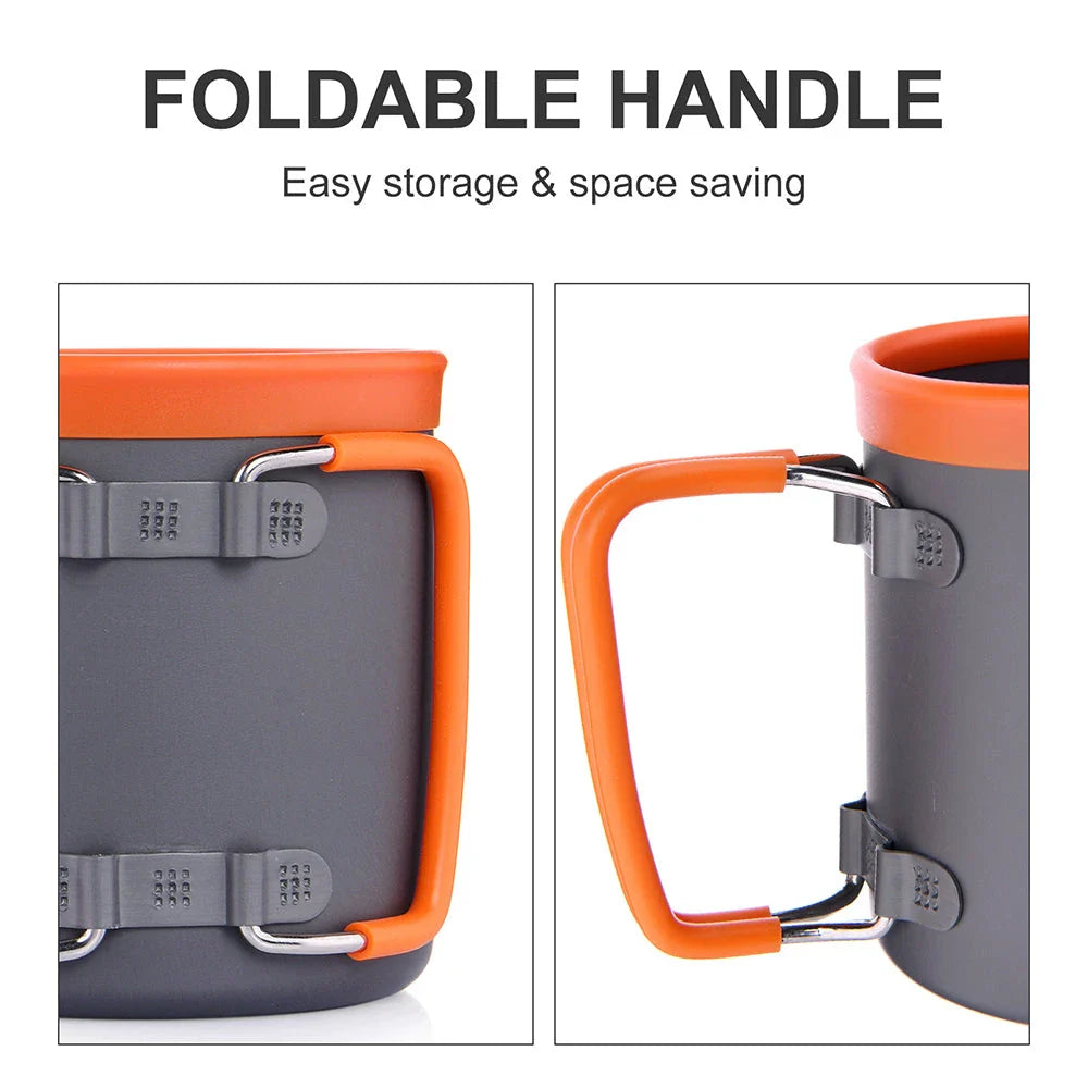 Aluminium camping mug with sleek, minimalist design for outdoor adventures