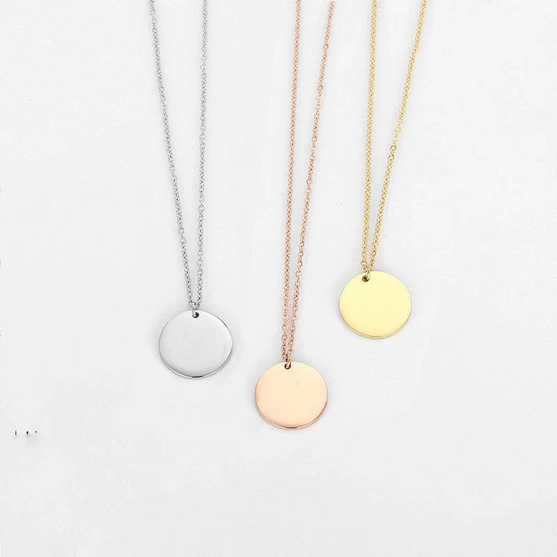 Elegant geometric long necklace made from premium stainless steel, featuring a delicate chain and captivating design for refined British style.