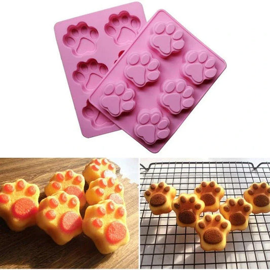 Premium food-grade silicone cat paw shaped baking mould for UK homes and kitchens