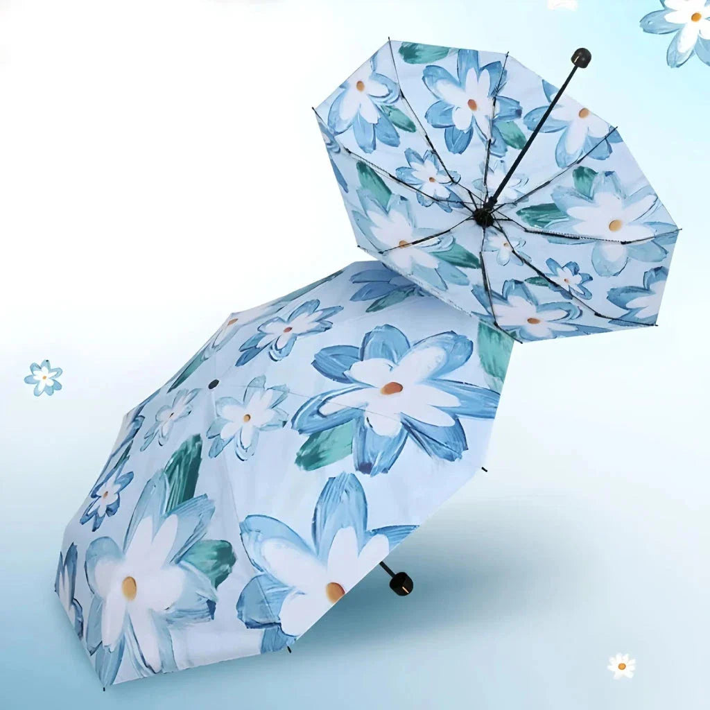 Charming floral mini umbrella with adjustable fit and waterproof fabric for practical and stylish weather protection