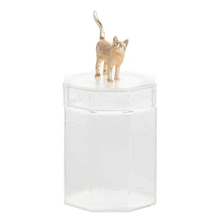 Premium glass food storage jar with a stylish rabbit-shaped lid, ideal for storing dry goods, snacks, and homemade preserves in the kitchen.