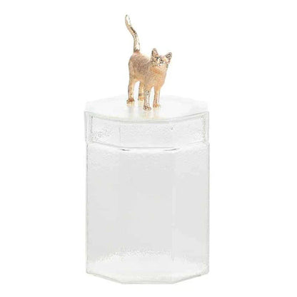 Premium glass food storage jar with a stylish rabbit-shaped lid, ideal for storing dry goods, snacks, and homemade preserves in the kitchen.