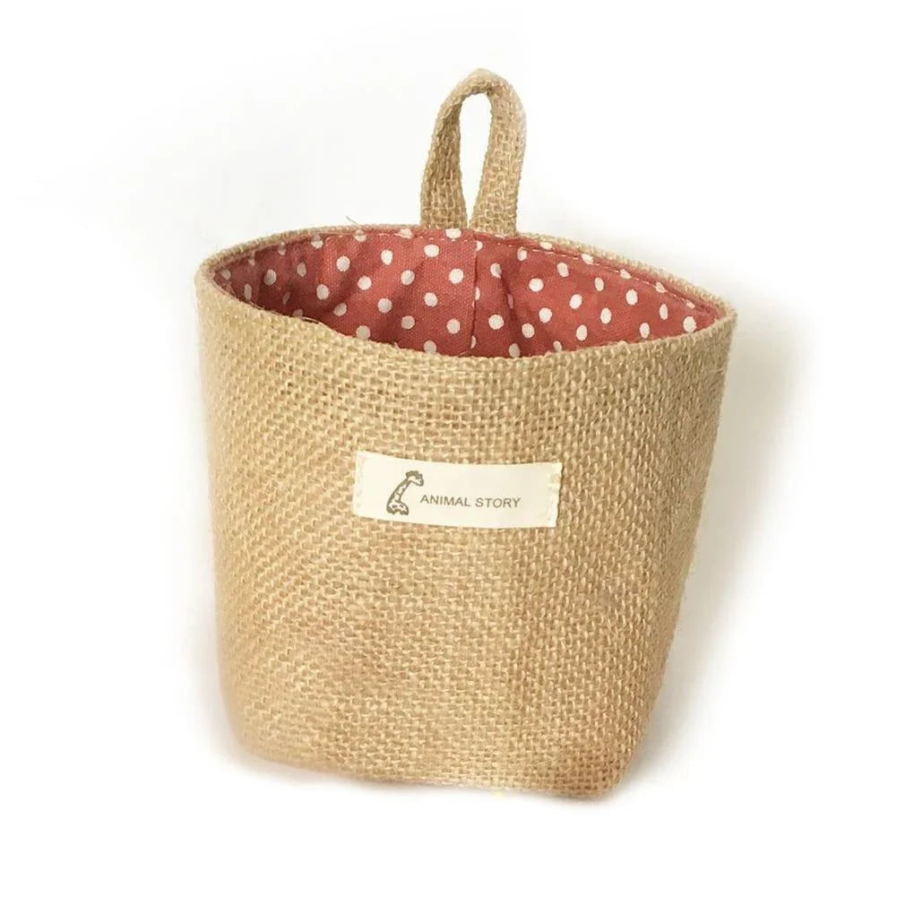 Eco-Friendly Soft Storage Basket made with natural fibres for sustainable home organisation