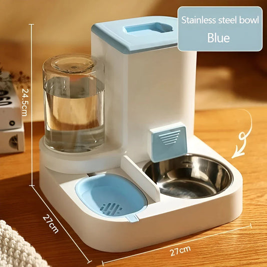 Automatic Pet Feeder and Water Dispenser with Large Capacity and Easy-Clean Design