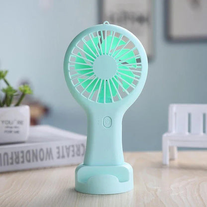 Compact USB Mini Fan with Adjustable Speeds and Ultra-Quiet Operation for Home and Office Use
