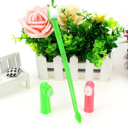 Premium pet toothbrush set with soft, flexible bristles and ergonomic handle for effective and comfortable dental care