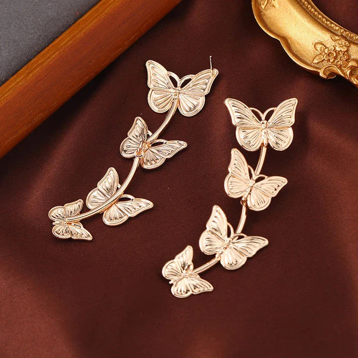 Bohemian vintage butterfly drop earrings made of premium zinc alloy for a captivating and durable look