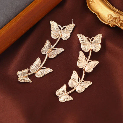 Bohemian vintage butterfly drop earrings made of premium zinc alloy for a captivating and durable look