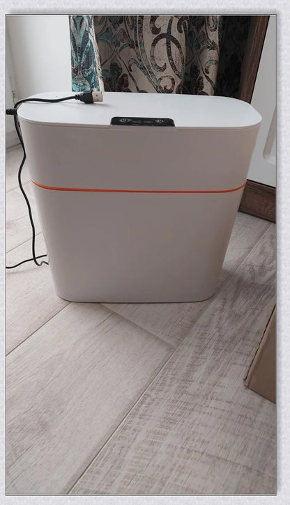 Sleek and modern automatic garbage can with motion-activated sensor for a hygienic and hassle-free waste disposal experience