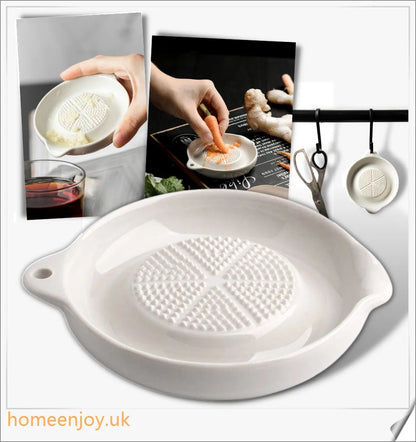 Ceramic ginger grater with no sharp blades, ideal for a family-friendly kitchen
