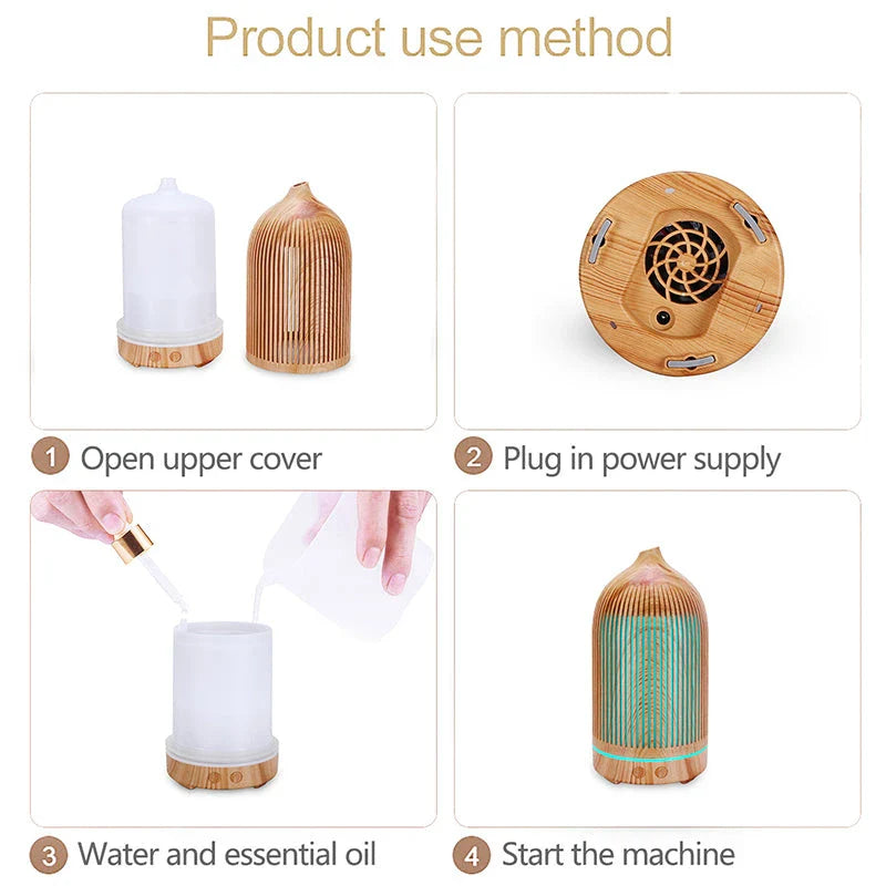 Compact Ultrasonic Air Humidifier with Cool Mist and Multicolour LED Night Light for Home and Office Use