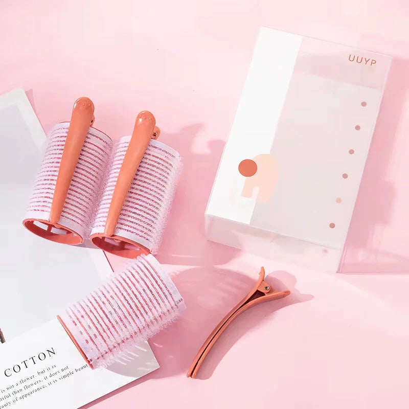 Heatless self-grip hair rollers for creating voluminous curls and waves without using damaging heat