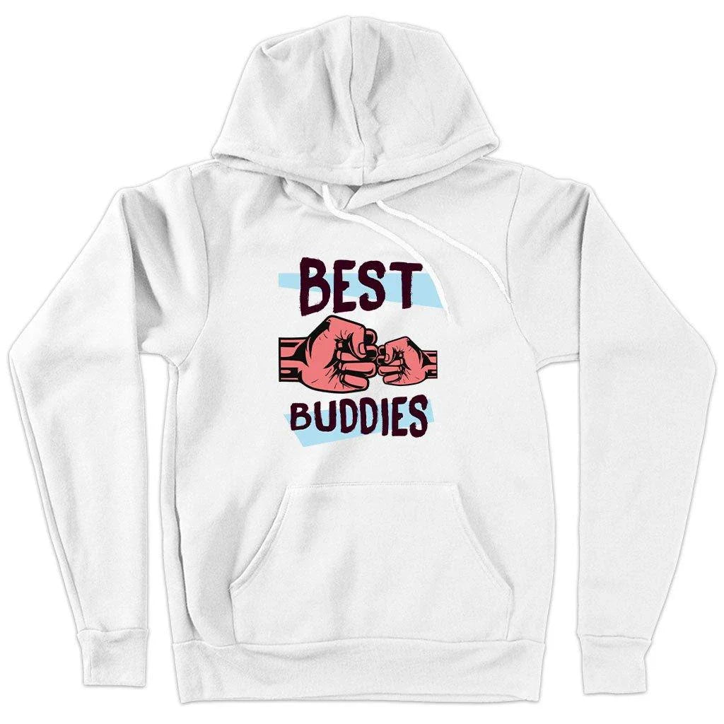 Cosy and comfortable white Best Friend Hoodie with double-lined hood and pouch pocket