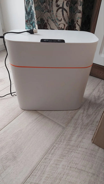 Sleek and modern automatic garbage can with motion-activated sensor for a hygienic and hassle-free waste disposal experience
