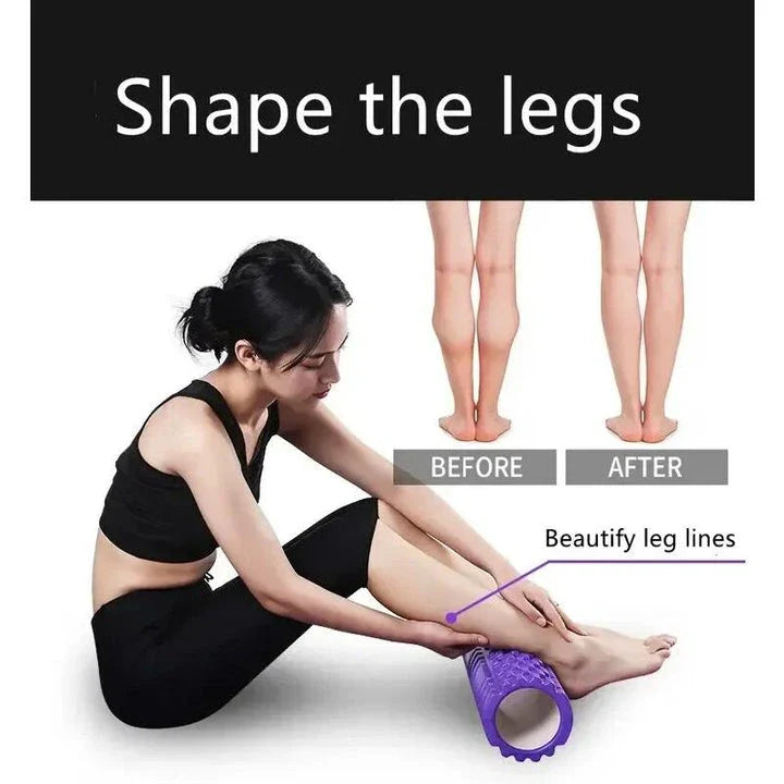 Premium eco-friendly fitness foam roller with massage points for muscle recovery and flexibility