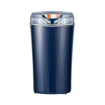 Compact electric coffee grinder with stainless steel blades for fast and even grinding of coffee beans, nuts, seeds, and spices
