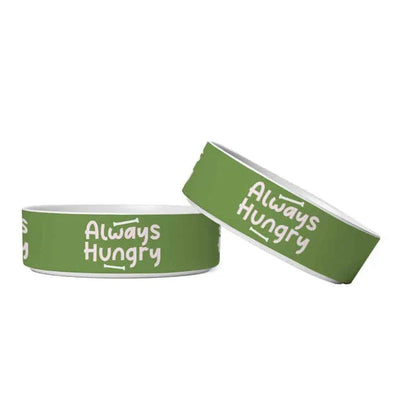 Stylish and durable ceramic pet food bowl in various colours for dogs and cats
