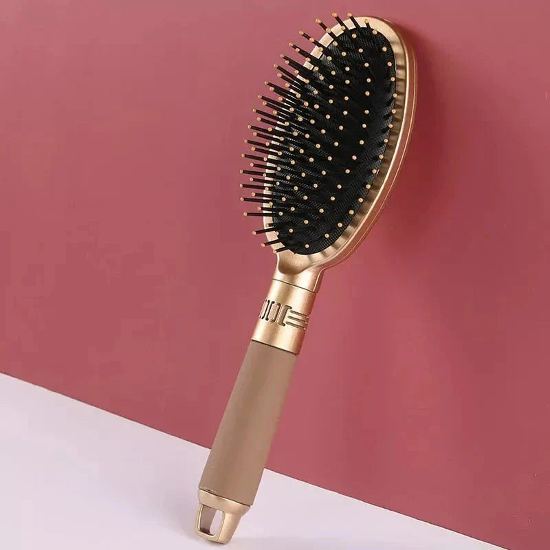 Portable anti-static hair brush with three different shape options for personalised hair styling