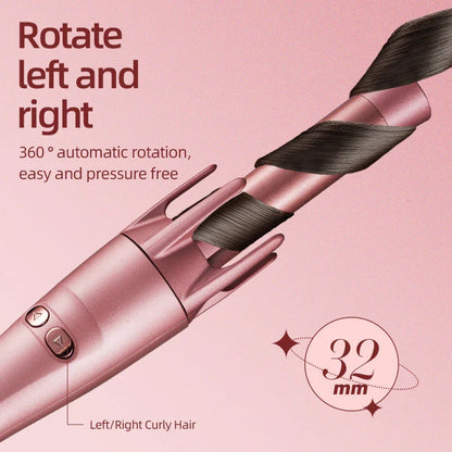 Versatile 2-in-1 hair styling tool with ceramic plates, rapid heating, and adjustable temperature controls for effortless curling and straightening.