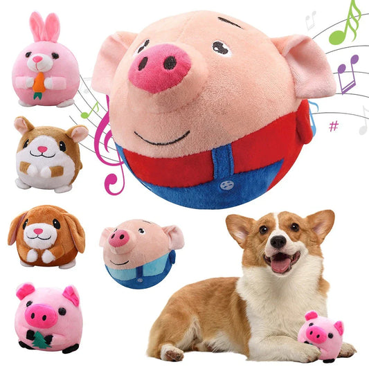 Interactive Bouncing Talking Plush Pet Toy Ball for Cats and Dogs, Providing Endless Fun and Mental Stimulation