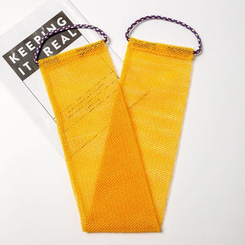 Premium Exfoliating Bath Sponge from Africa with Durable Nylon Construction and Stretchable Design for Full-Body Cleansing