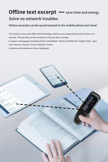 International Edition Scanning Translation Pen with advanced optical character recognition technology for seamless multilingual translation