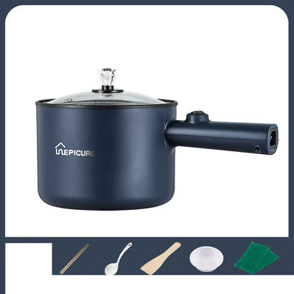 Emerald Green or Sapphire Blue Multi-Function Electric Cooker with Steaming Grid and Intuitive Controls