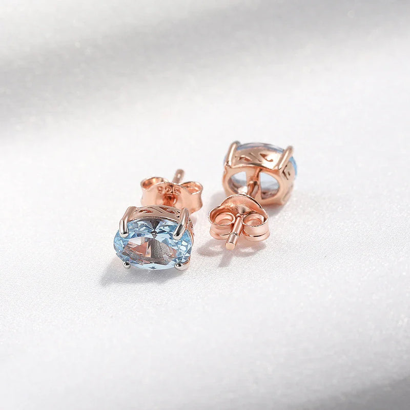 Homeenjoy UK Elegant and Chic Rose Gold-Plated Sterling Silver Earrings