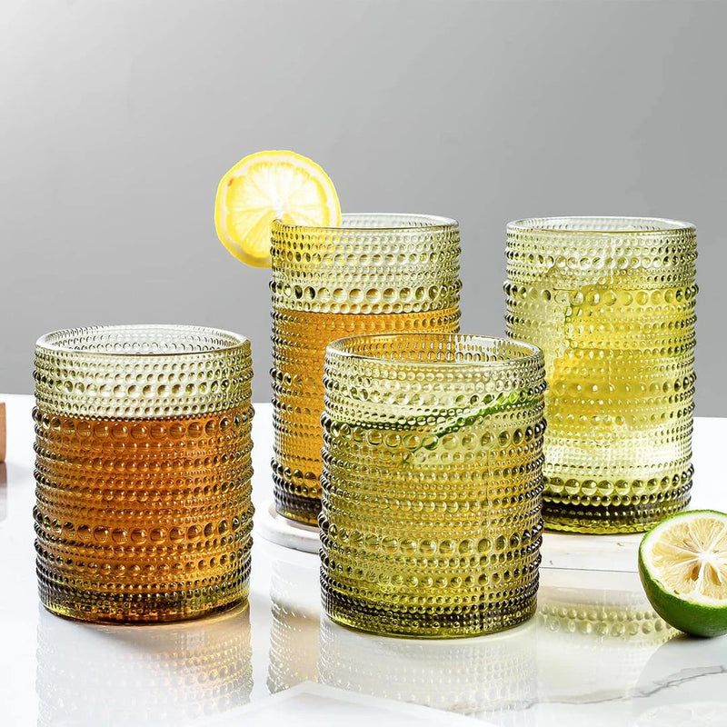 Homeenjoy UK Elegant Retro-Inspired Drinking Glass Set of 4