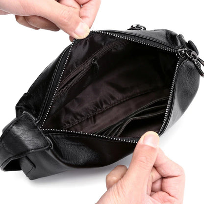 Premium leather clutch bag in a stylish business-casual design with a spacious interior and waterproof construction, perfect for discerning gentlemen on the go.