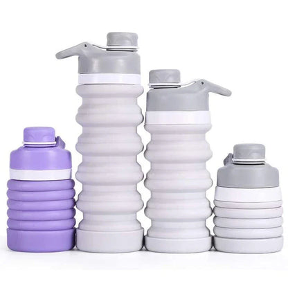 A portable, foldable silicone water bottle in a variety of stylish colours, perfect for eco-conscious Brits on the go.