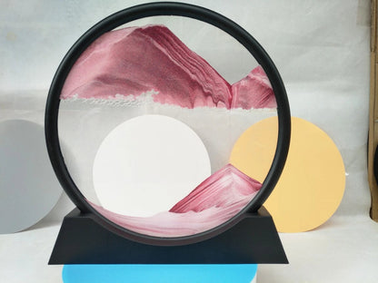 Quicksand Painting Ornaments in modern, minimalist design with mesmerizing sand display