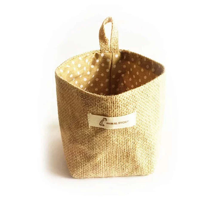 Eco-Friendly Soft Storage Basket made with natural fibres for sustainable home organisation