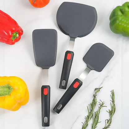 High-performance silicone spatula with stainless steel core for durable, heat-resistant cooking