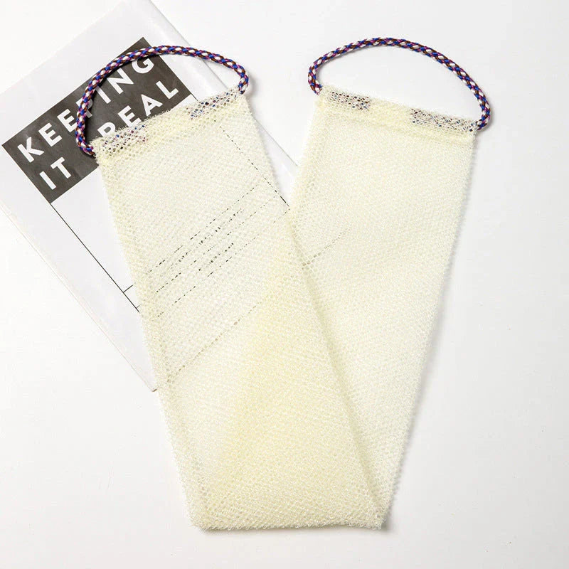 Premium Exfoliating Bath Sponge from Africa with Durable Nylon Construction and Stretchable Design for Full-Body Cleansing