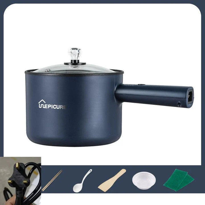 Emerald Green or Sapphire Blue Multi-Function Electric Cooker with Steaming Grid and Intuitive Controls