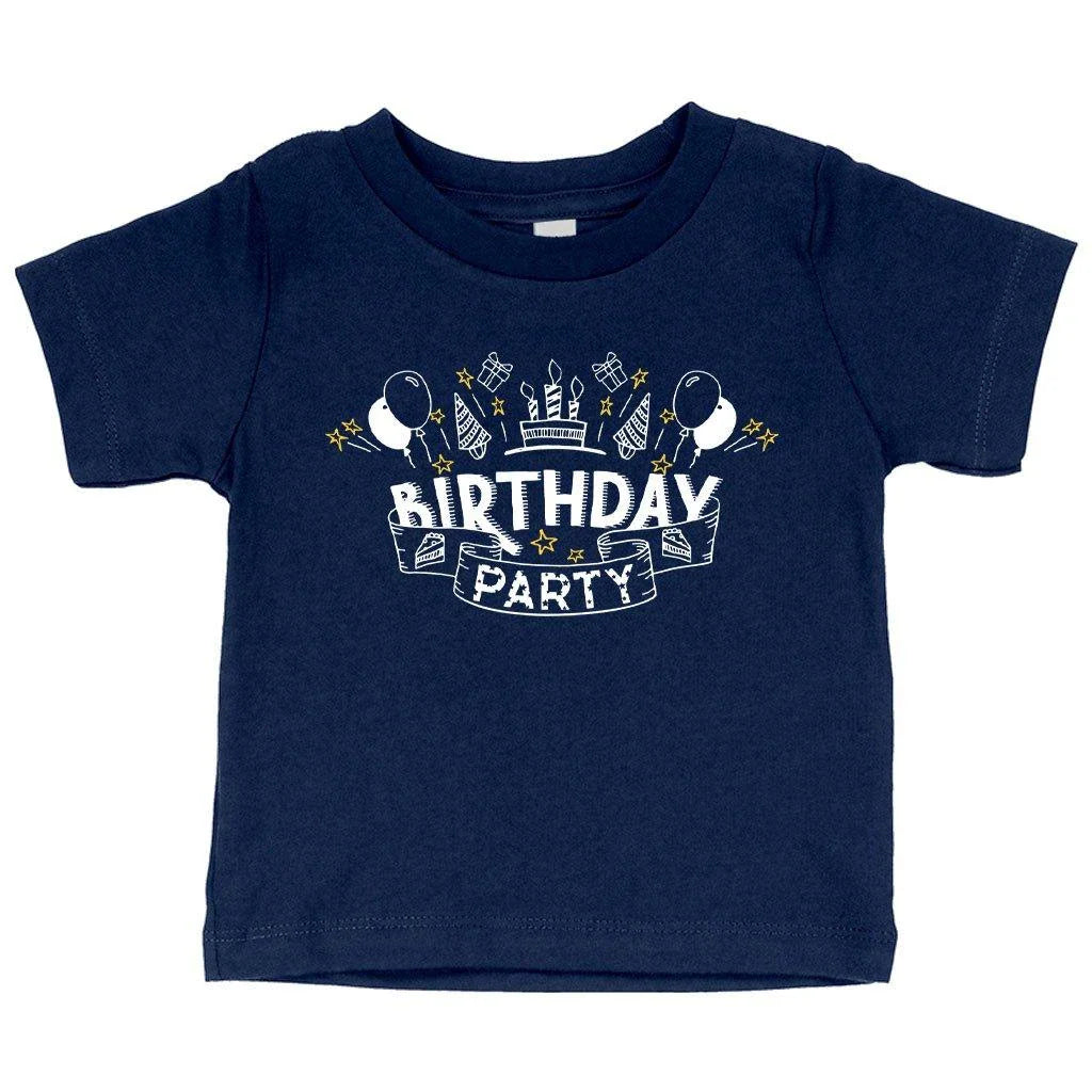 Soft and flexible Birthday Party T-Shirt for infants and toddlers, made with premium Airlume cotton and sustainable production