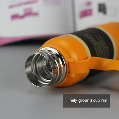 Stainless steel insulated tumbler with leak-proof lid in various vibrant colours, designed to keep hot and cold drinks at the perfect temperature for hours.