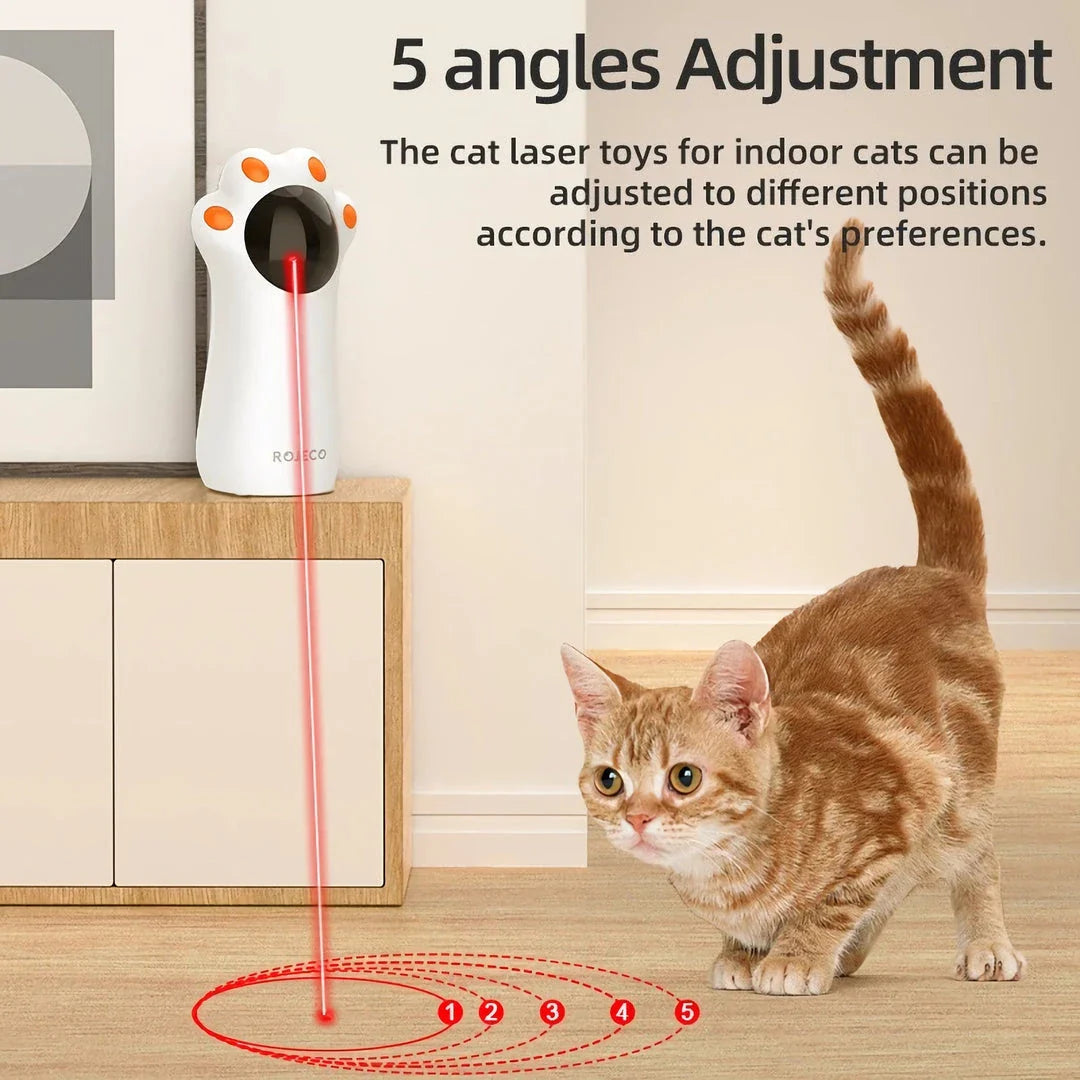Interactive LED Laser Cat Toy with three speed modes for engaging play and mental stimulation