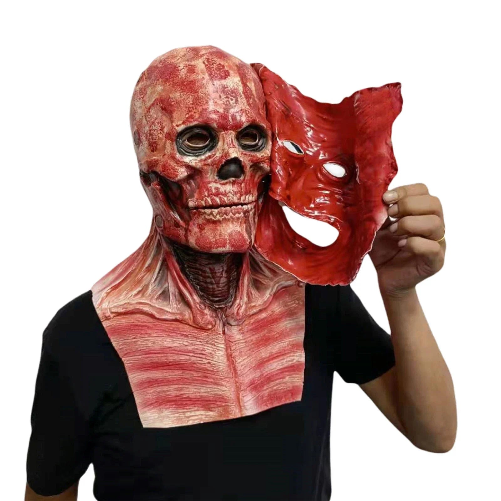 Spooktacular Halloween Horror Mask Headgear with premium latex construction and adjustable straps for a customisable fit