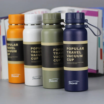 Stainless steel insulated tumbler with leak-proof lid in various vibrant colours, designed to keep hot and cold drinks at the perfect temperature for hours.
