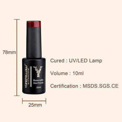 Premium 10ml gel nail polish set in vibrant colors for long-lasting, salon-quality manicures at home