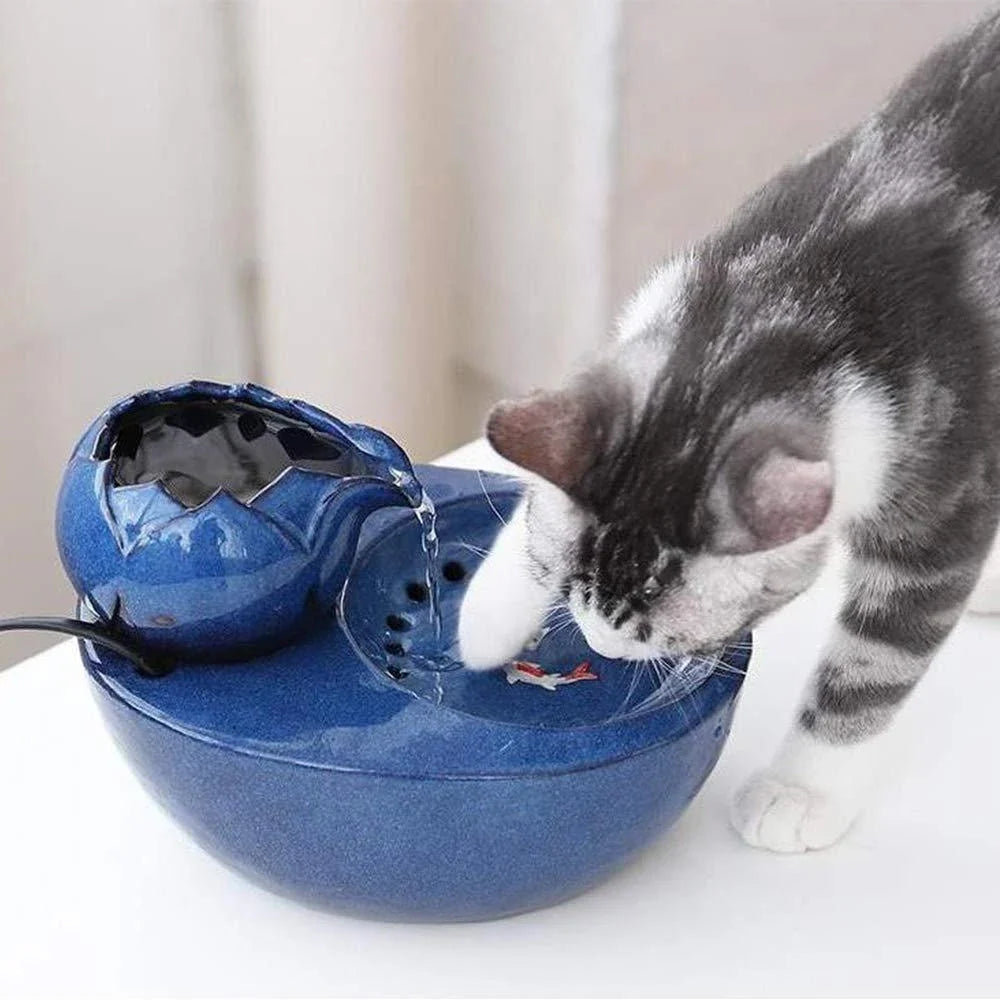 Premium electric ceramic drinking fountain in various colours for elegant home hydration