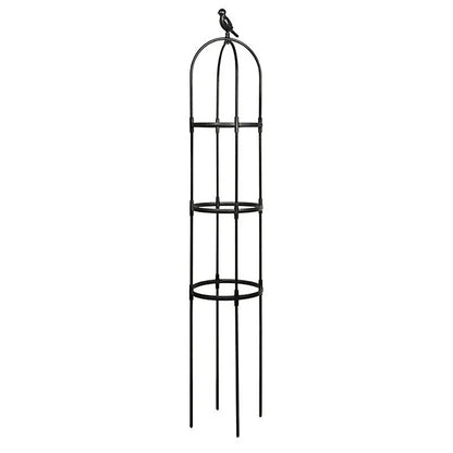 Adjustable 2/3-Tier Garden Trellis in white, designed to support climbing plants and flowers in a home garden