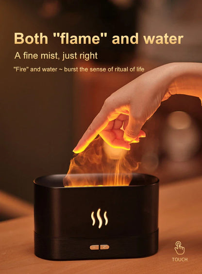 Premium Flame Humidifier with Aromatic Mist and Mesmerising Lighting Effect