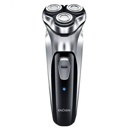 Advanced cordless electric face shaver with 3D floating heads and ultra-thin double ring cutter for a smooth, comfortable shave