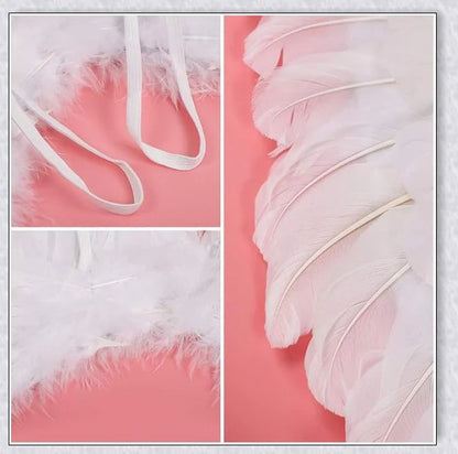 Captivating 3D Angel & Devil Wings in angelic white and devilish black colours, perfect for Halloween, masquerade, and costume parties