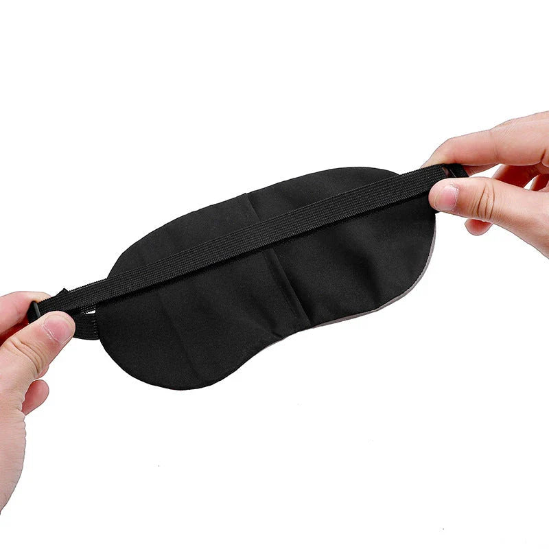 Adjustable cotton and silk sleep mask in green colour for total blackout and uninterrupted sleep