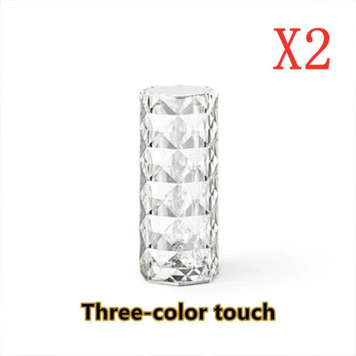 Elegant crystal-inspired table lamp with 16 colour modes, perfect for bedrooms, living rooms, and more